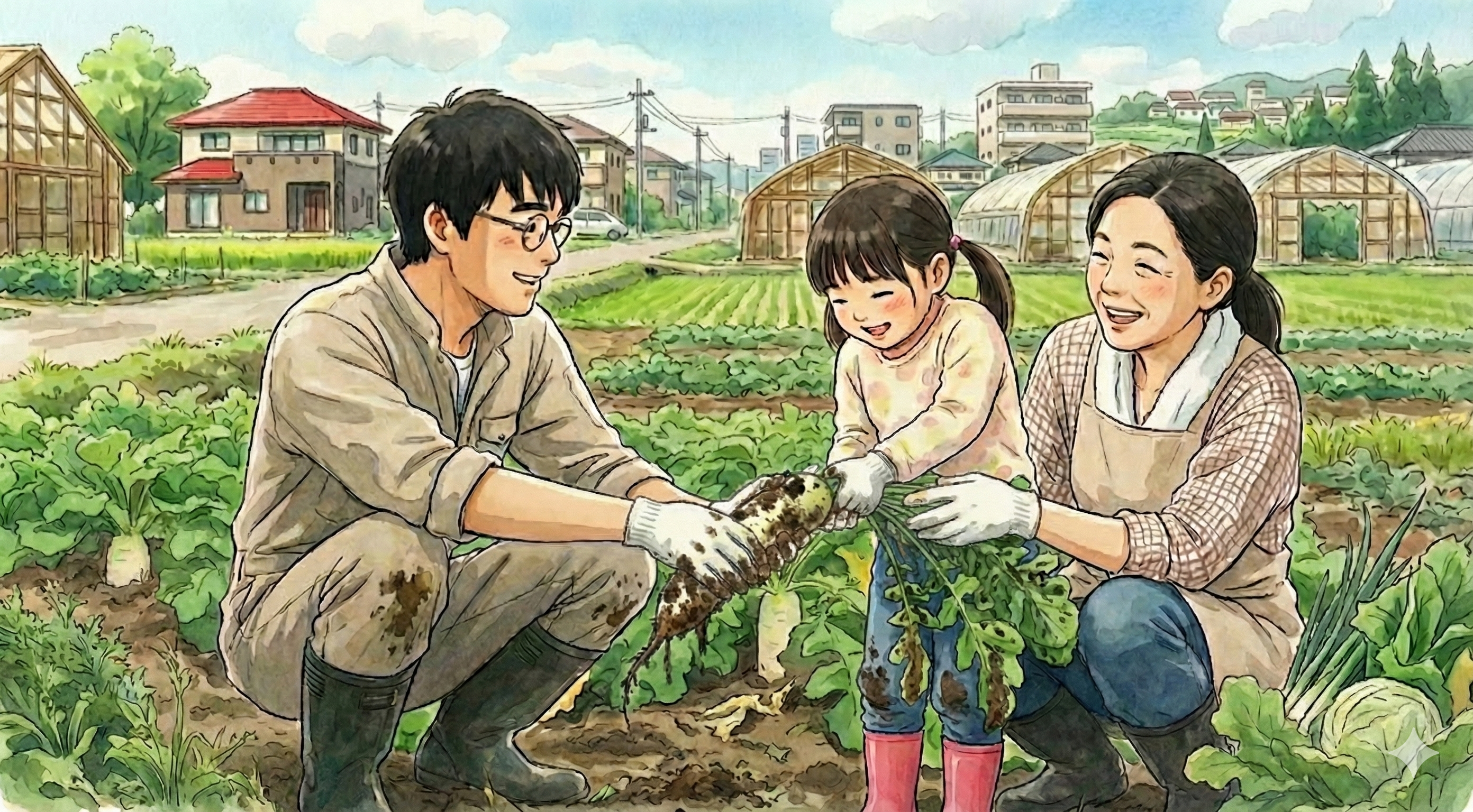 埼玉の農園での初回現地説明会と案内の様子